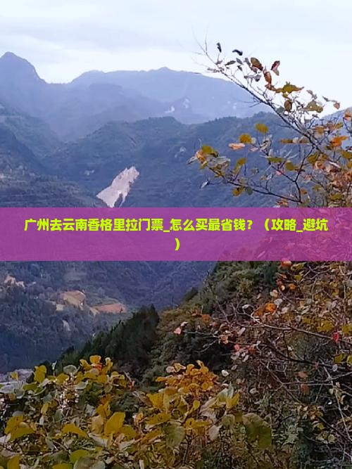 广州去云南香格里拉门票