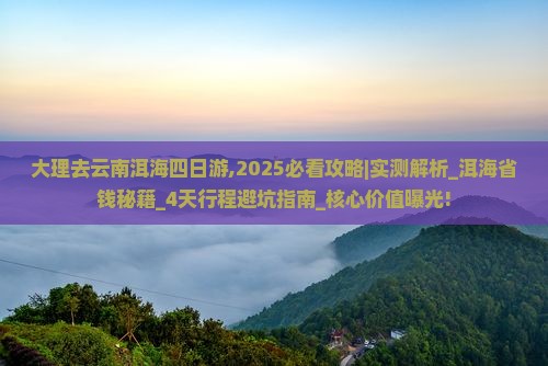 大理去云南洱海四日游