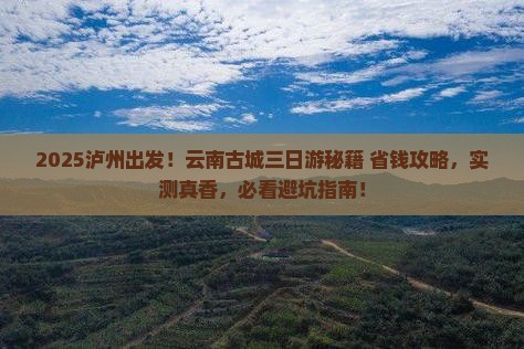 泸州到云南古城三日游