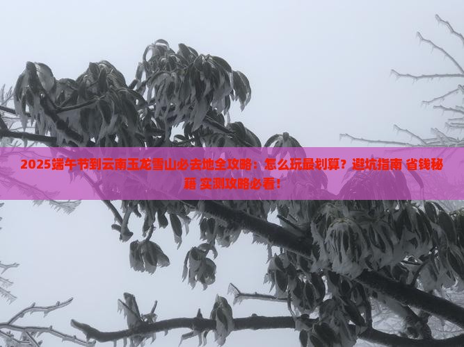 端午节到云南玉龙雪山必去地