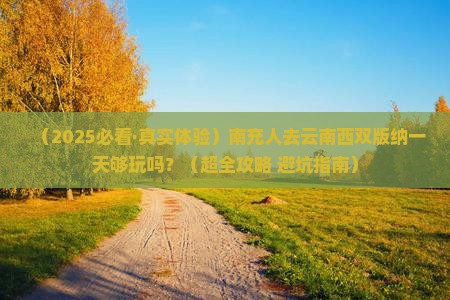 南充去云南西双版纳一日