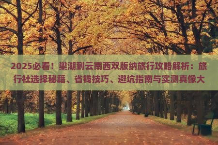 巢湖到云南西双版纳旅行社