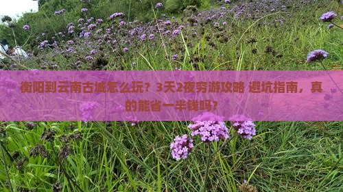 衡阳到云南古城旅行社