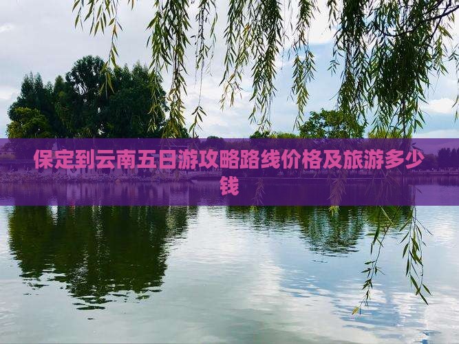 保定到云南五日游
