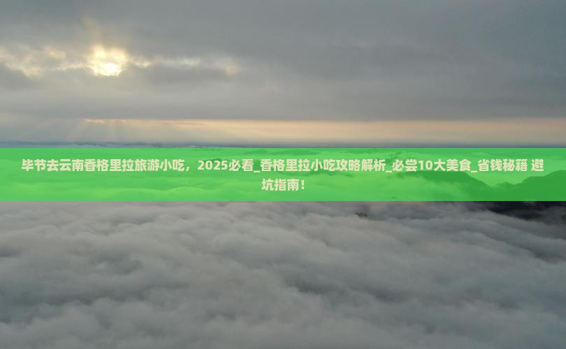 毕节去云南香格里拉旅游小吃
