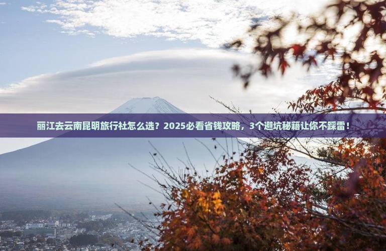 丽江去云南昆明旅行社