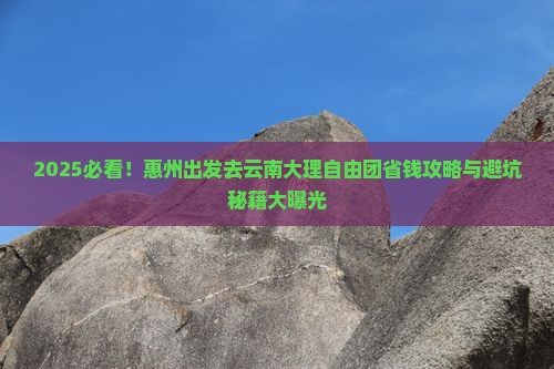 惠州去云南大理自由团