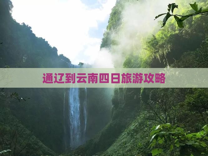通辽到云南四日游