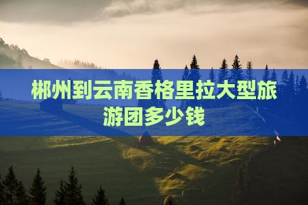 郴州到云南香格里拉大型旅游团