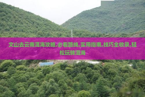文山去云南洱海攻略