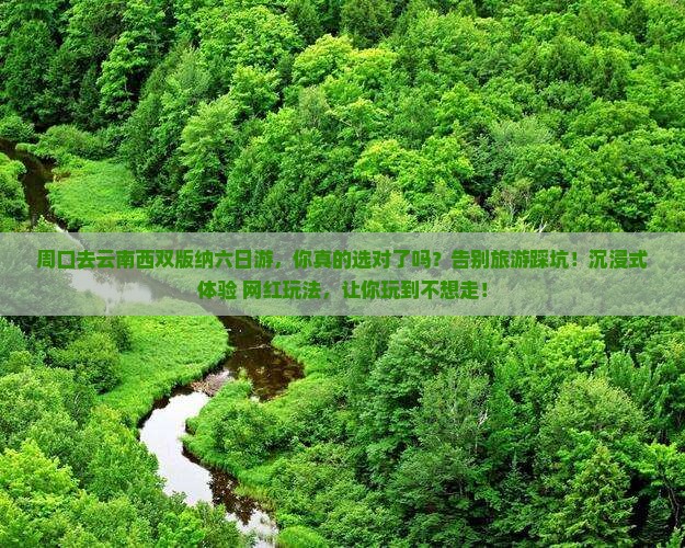 周口去云南西双版纳六日游