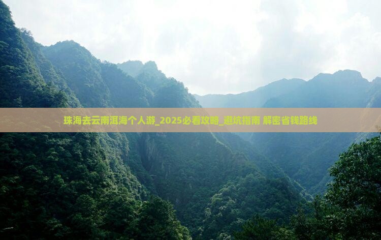 珠海去云南洱海个人游