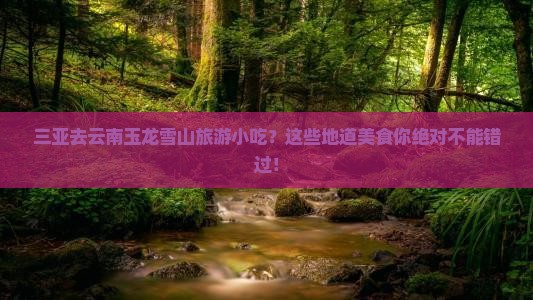 三亚去云南玉龙雪山旅游小吃