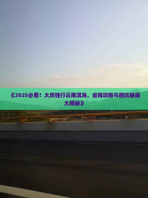 大庆去云南洱海个人游