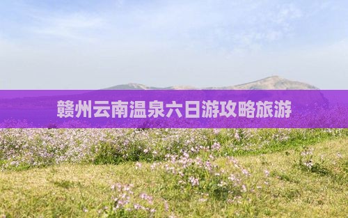赣州去云南温泉六日游
