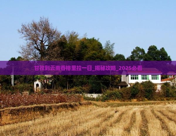 甘孜到云南香格里拉一日 甘孜到云南香格里拉一日