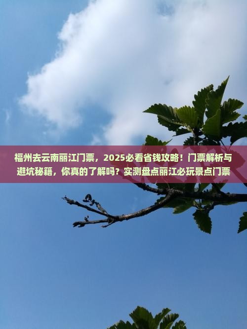 福州去云南丽江门票