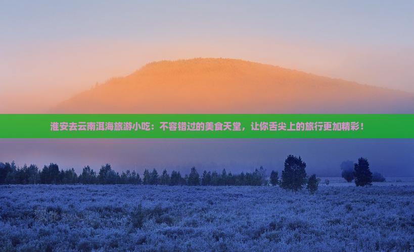 淮安去云南洱海旅游小吃