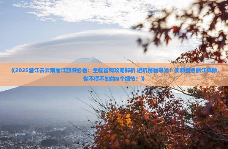潜江去云南丽江旅游