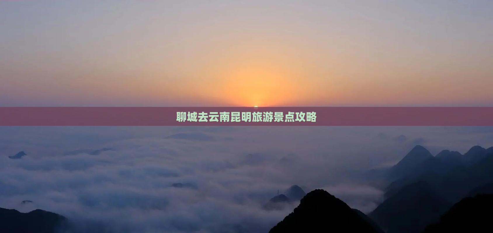 聊城去云南昆明哪里玩