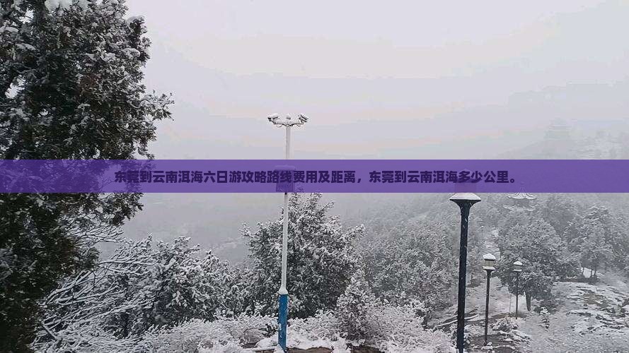 东莞到云南洱海六日游