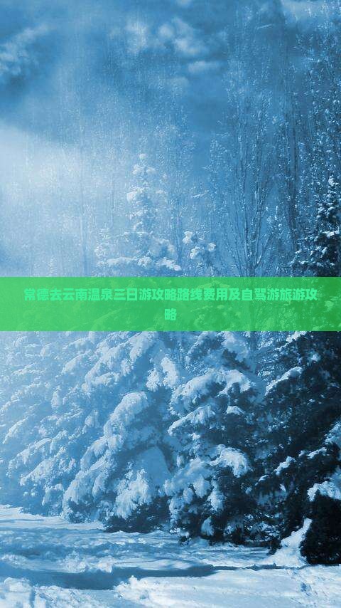 常德去云南温泉三日游