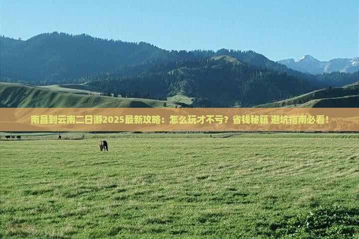 南昌到云南二日游