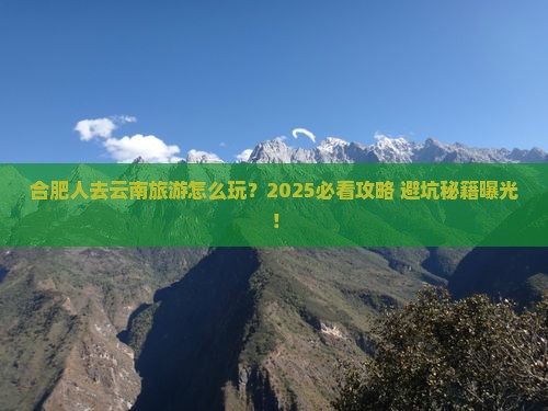 合肥到云南旅行社