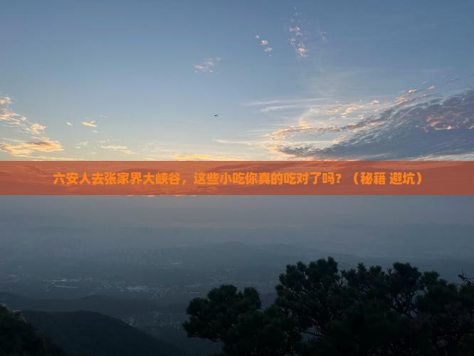六安去张家界大峡谷旅游小吃