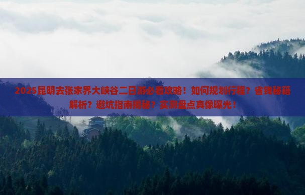 昆明去张家界大峡谷二日游