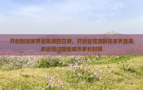 开封到张家界武陵源四日游
