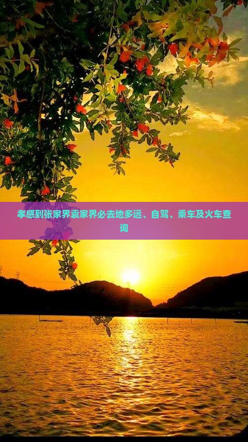 孝感到张家界袁家界必去地