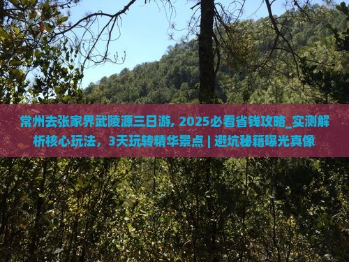 常州去张家界武陵源三日游