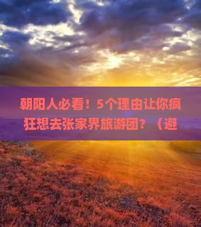 朝阳去张家界大型旅游团