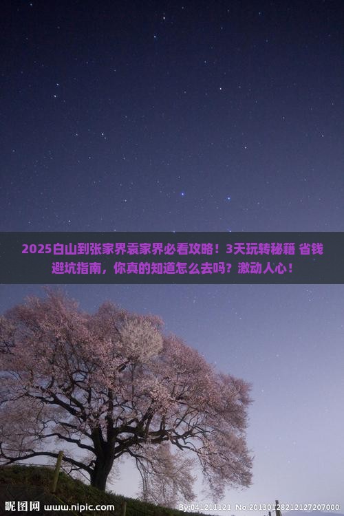 白山到张家界袁家界攻略