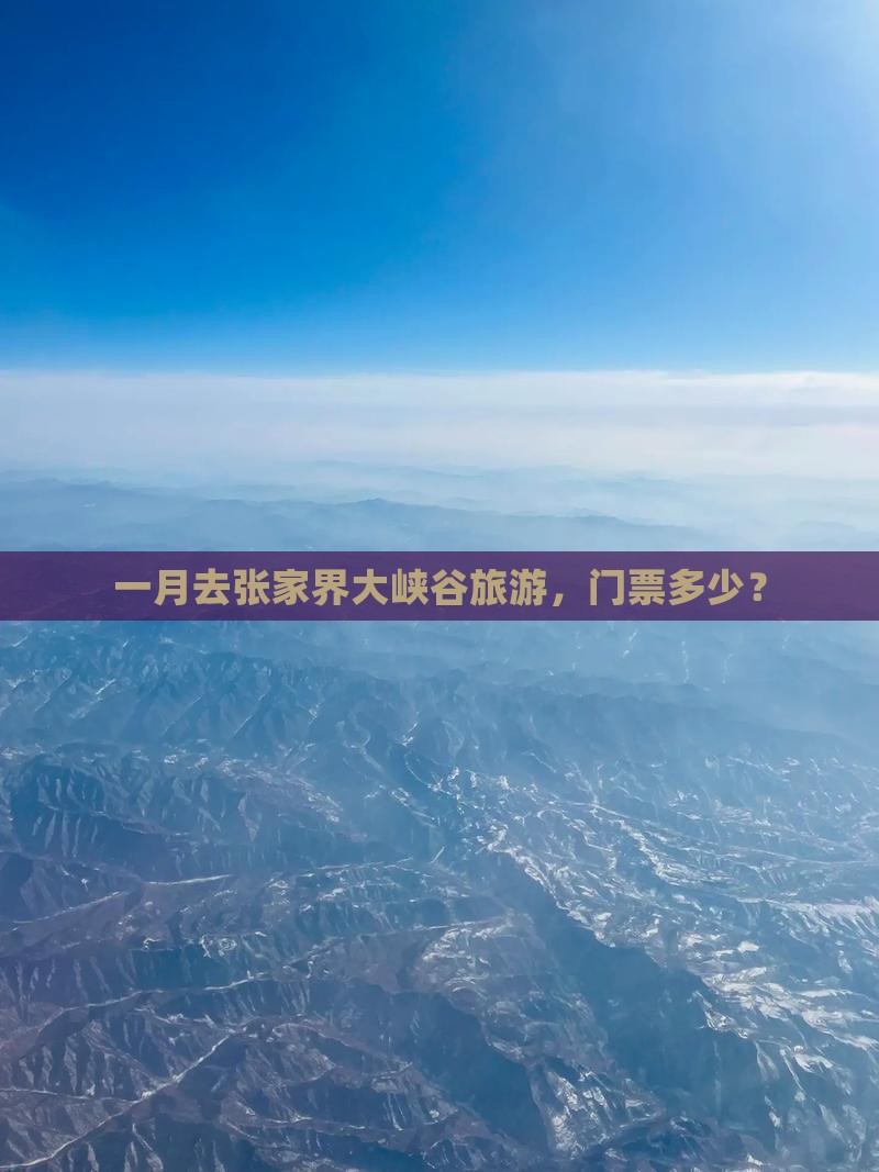 一月去张家界大峡谷门票