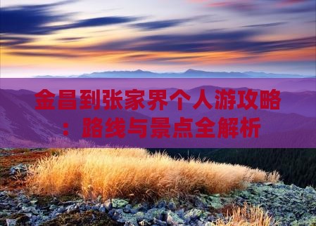 金昌到张家界个人游