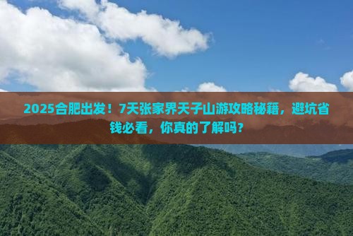 合肥去张家界天子山七日游 合肥去张家界天子山七日游