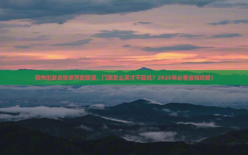 锦州去张家界武陵源门票