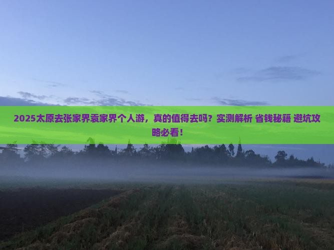 太原去张家界袁家界个人游