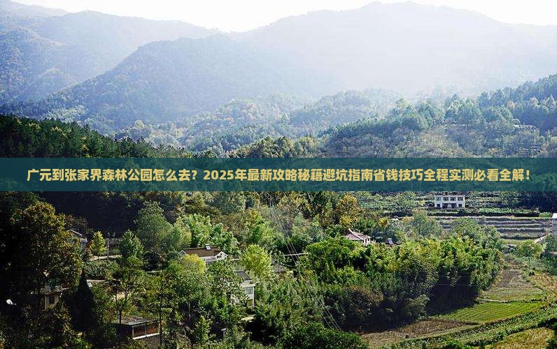 广元到张家界森林公园旅游