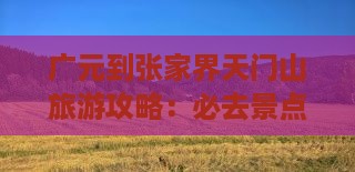 广元到张家界天门山自由行