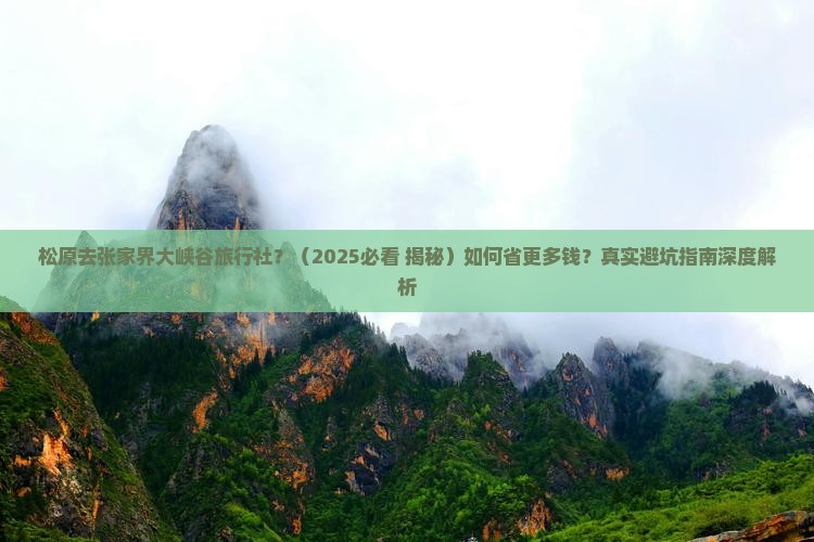 松原去张家界大峡谷旅行社