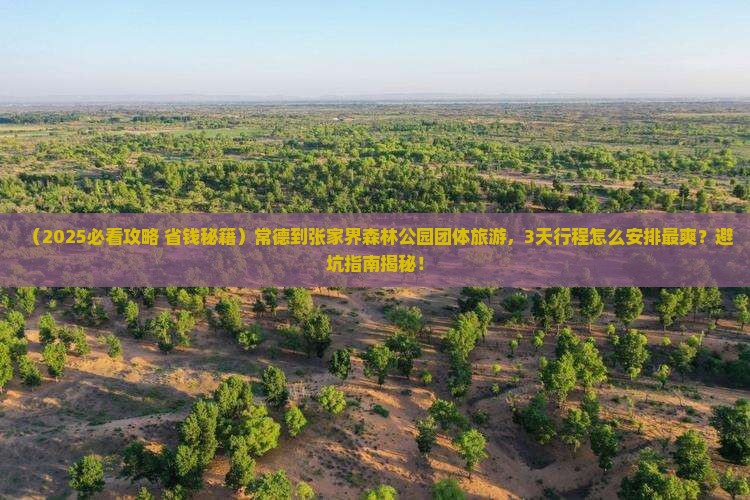 常德到张家界森林公园团体旅游