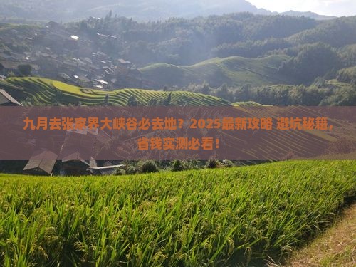 九月去张家界大峡谷必去地