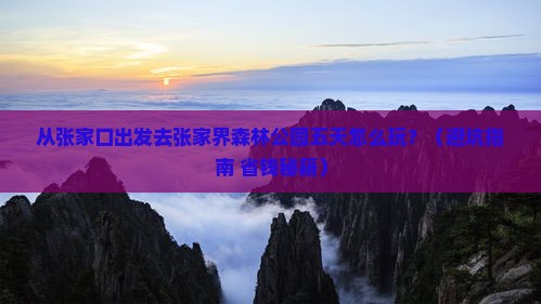 张家口去张家界森林公园五日游