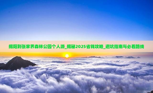 揭阳到张家界森林公园个人游