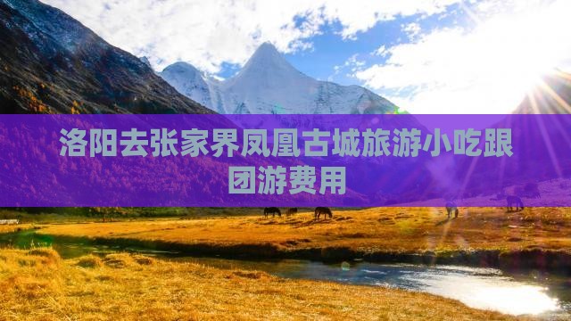洛阳去张家界凤凰古城旅游小吃