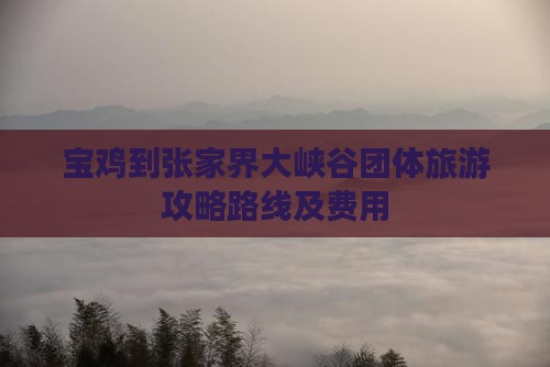 宝鸡到张家界大峡谷团体旅游