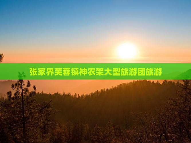 神农架去张家界芙蓉镇大型旅游团